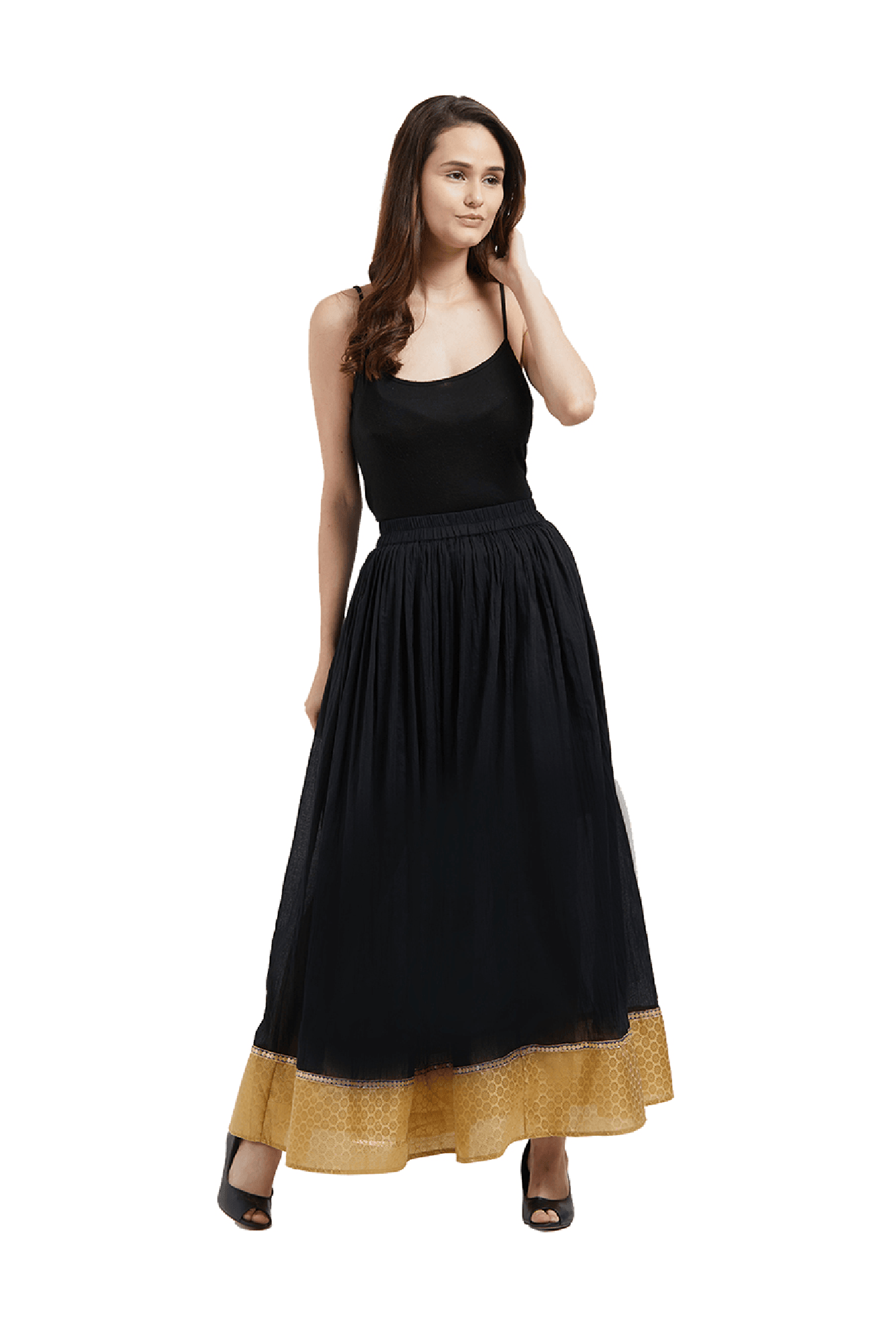 Fusion Beats Black Maxi Skirt
