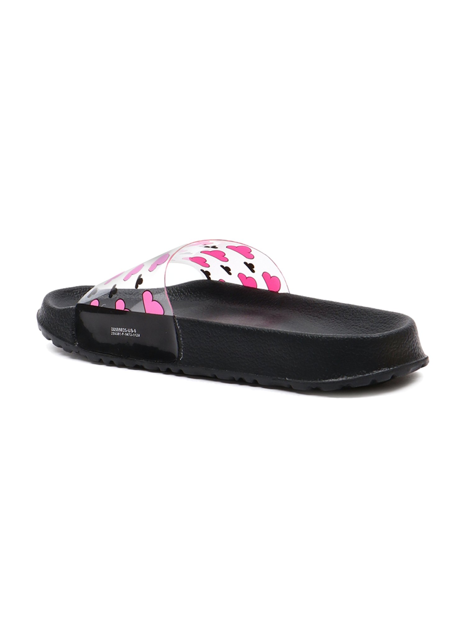 Forever 21 Women's Black & Pink Casual Sandals
