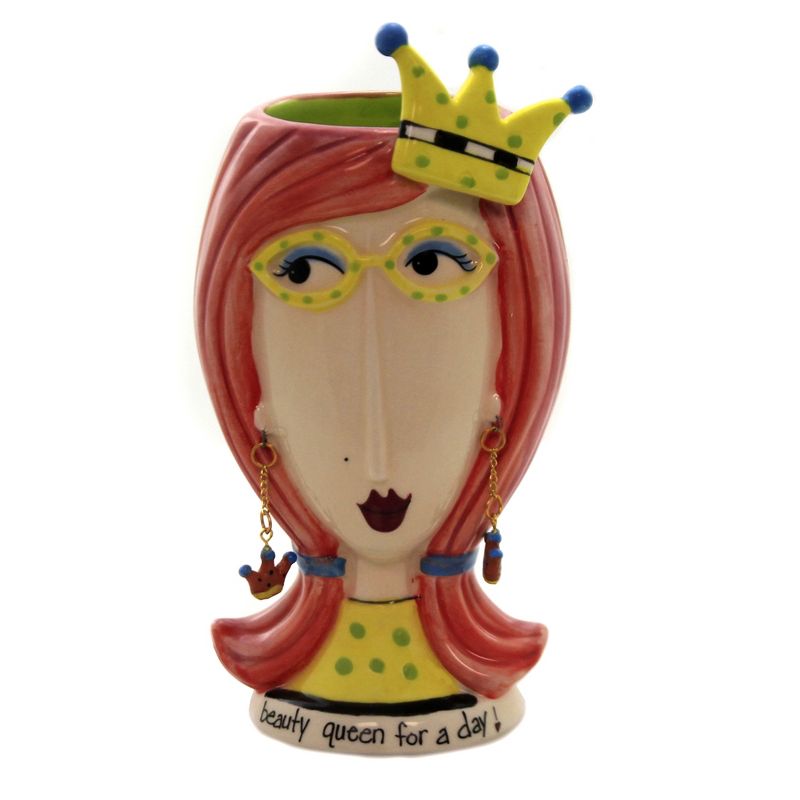 Tabletop 6.5" Beauty Queen Vase Makemup Holder Flower Brushes Cosmos Gifts Corp.  -  Decorative Vases