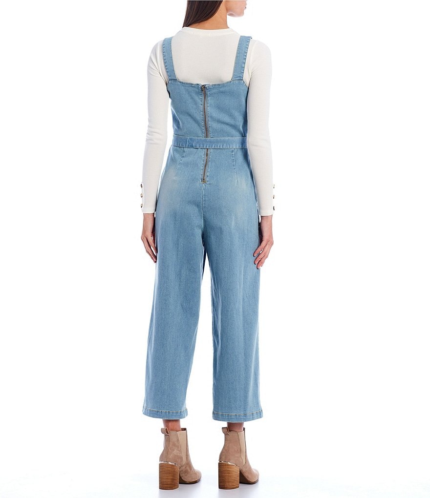 Coco + Jaimeson Strapless Elastic-Waist Laser-Cut Embroidered Knit Jumpsuit