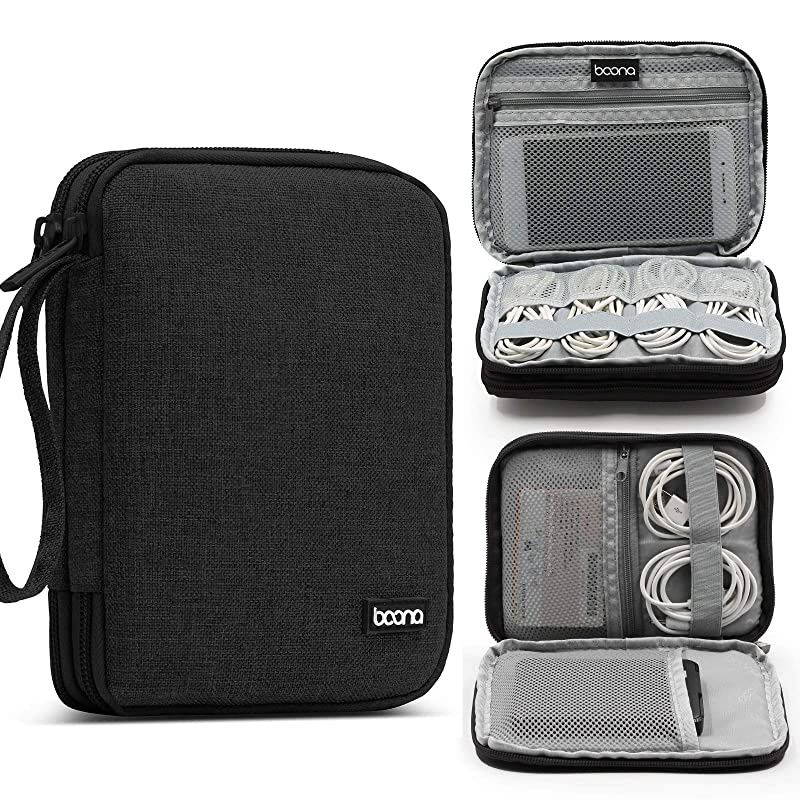 Organizer Travel Universal Cable Organizer s Accessories Cases for Cable Double LayerBlackS