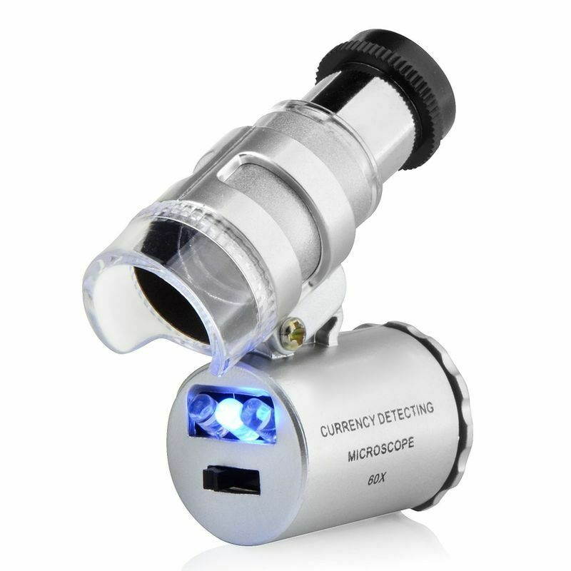 60X Magnifying Magnifier Jeweler Eye Jewelry Loupe Loop Led Light