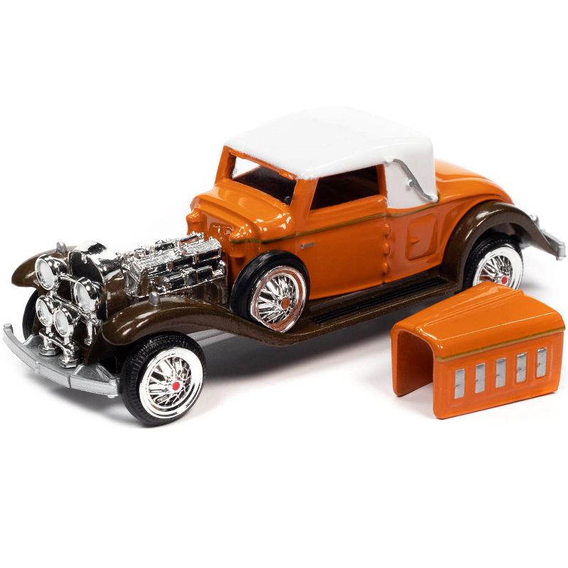 1931 Cadillac V16 Burnt Orange and Brown Metallic with White Top 1/64 Diecast Model Car by Racing Champions