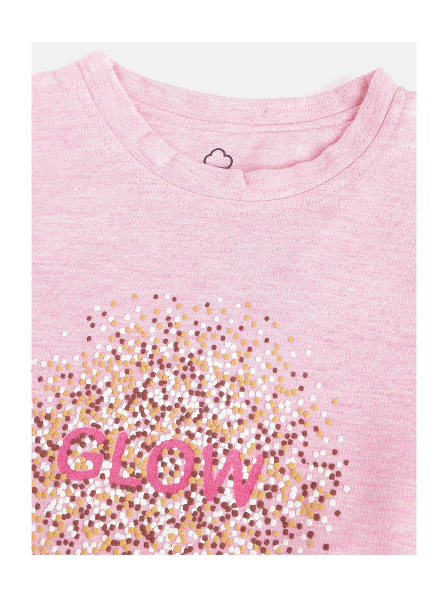 Sweet Dreams Girls Pink Printed Full Sleeves Sweater