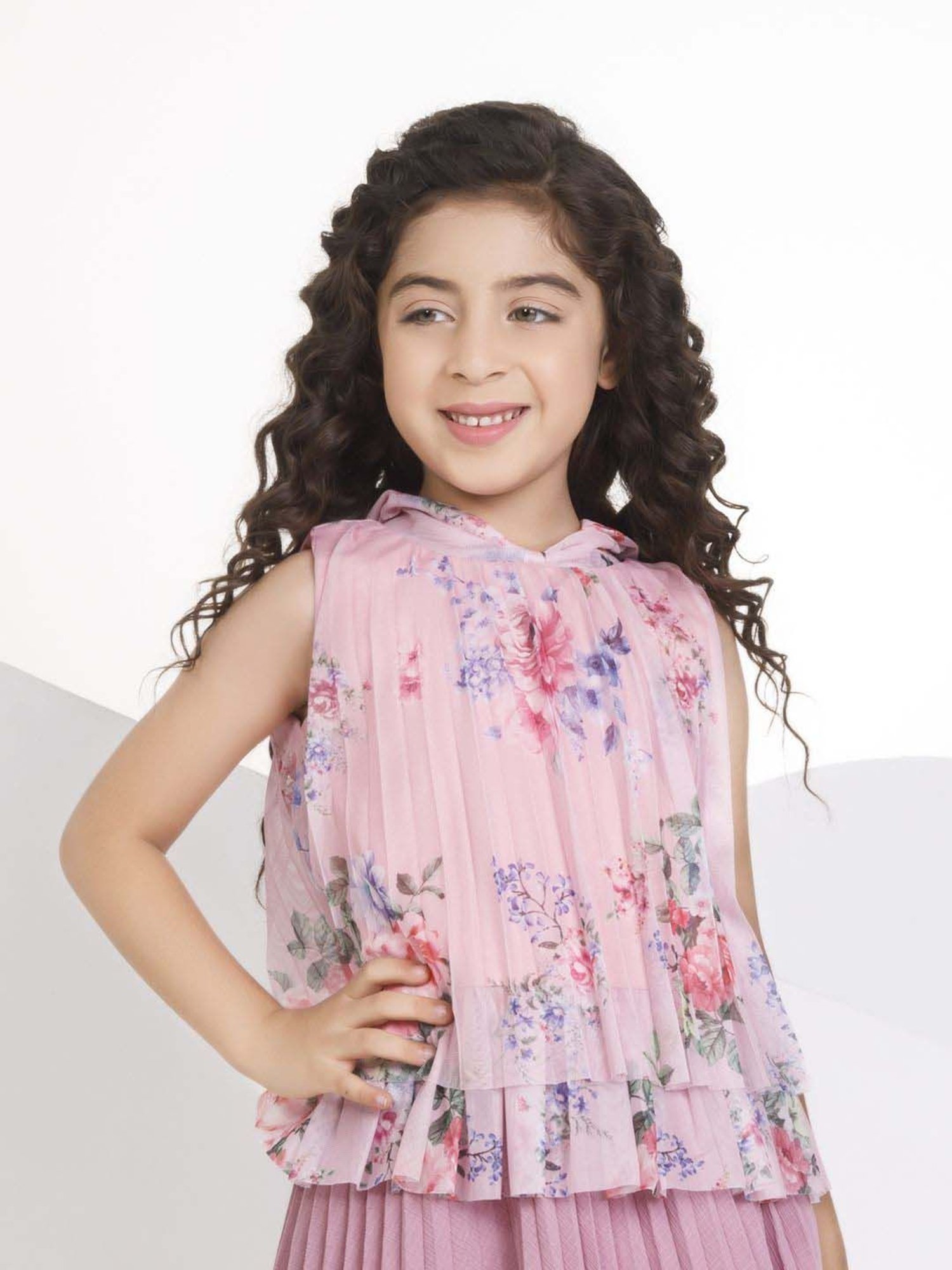 Tiny Girl Kids Pink Solid Top