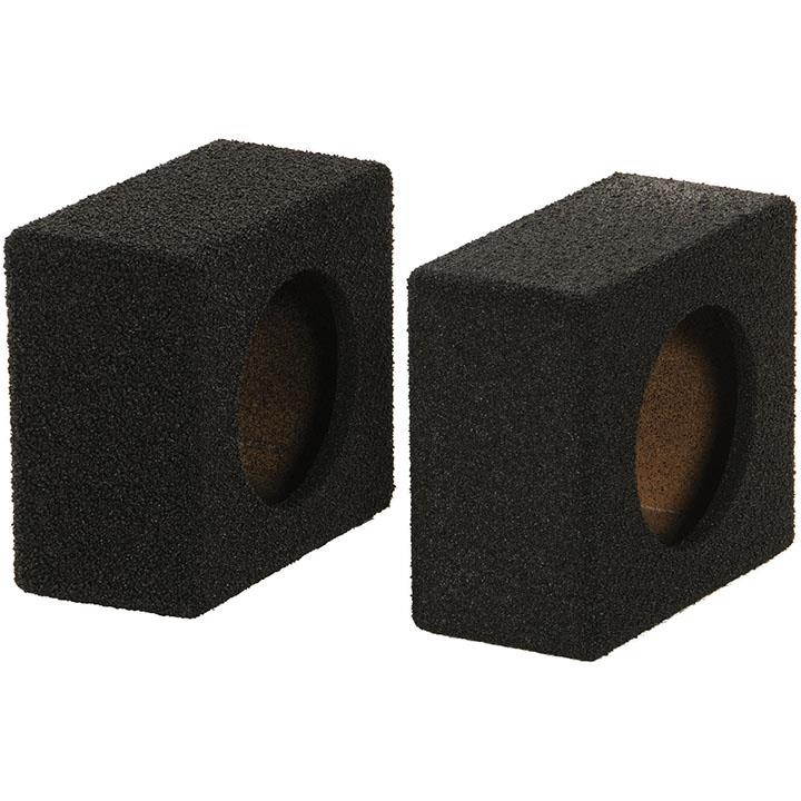 QPower QBTW65 Qpower Empty 6.5" Speaker Enclosure Pair QBomb (spray on Black Bedliner Coating)