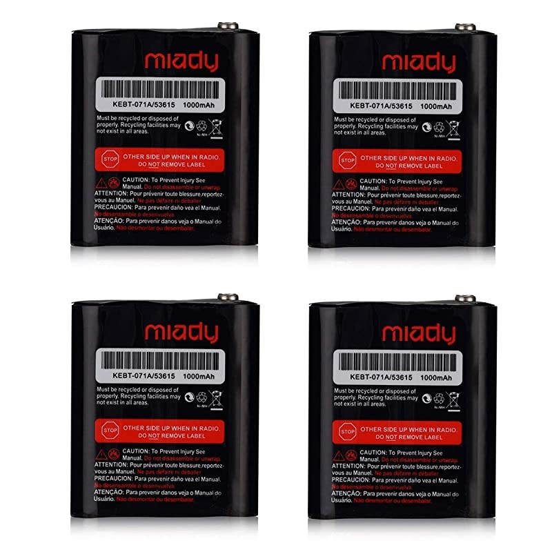 Pack of 2 Two-Way Radio Rechargeable Batteries 3.6V 1000mAh for Talkabout Motorola 53615 KEBT-071A KEBT-071-B KEBT-071-C KEBT-071-D