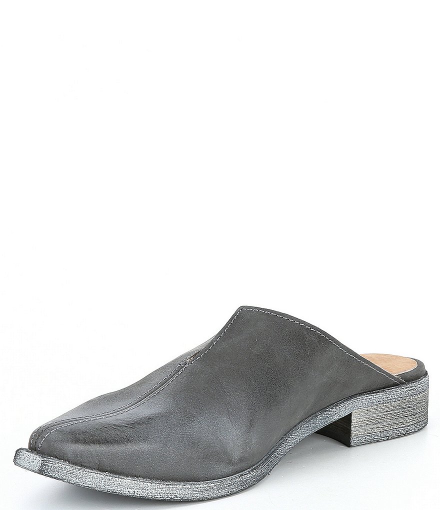 Free People Harlow Split Seam Leather Mules