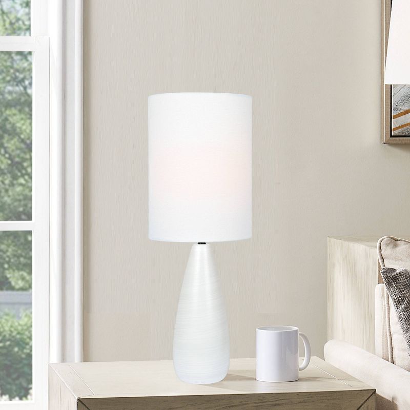Quatro Table Lamp Brushed White  - Lite Source