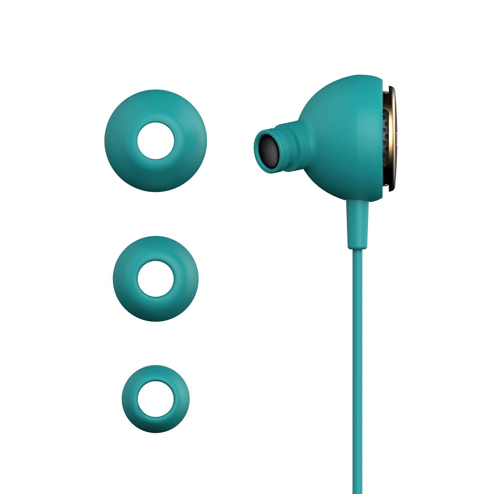 Edifier P293 Plus Headphones In-Ear Earphones Inline Volume Playback Controls Flat L Shaped Cable Comfortable Eartips - Green