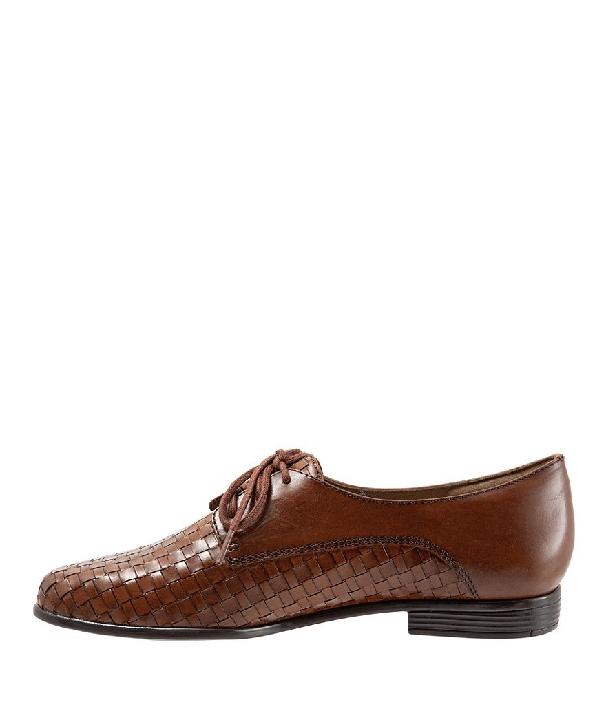 Trotters Lizzie Woven Leather Oxfords