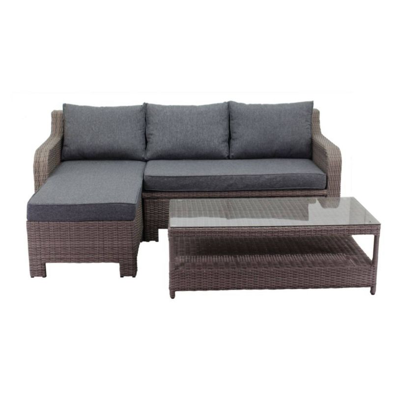 Canyon Bay 2pc Loveseat Daybed Combo - Gray - Courtyard Casual