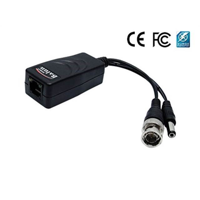 hdview video and power passive balun bnc transceiver for hd-tvi/cvi/ahd/analog/960h camera (1 piece)