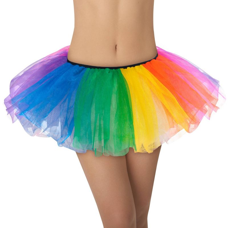 Adult Tutu Rainbow Halloween Costume One Size
