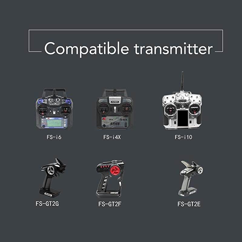 FS-iA6 2.4G 6 Channel Remote Control Receiver with Double Antenna Compatible  i4 i6 i10 GT2E GT2F GT2G Transmitter RC210