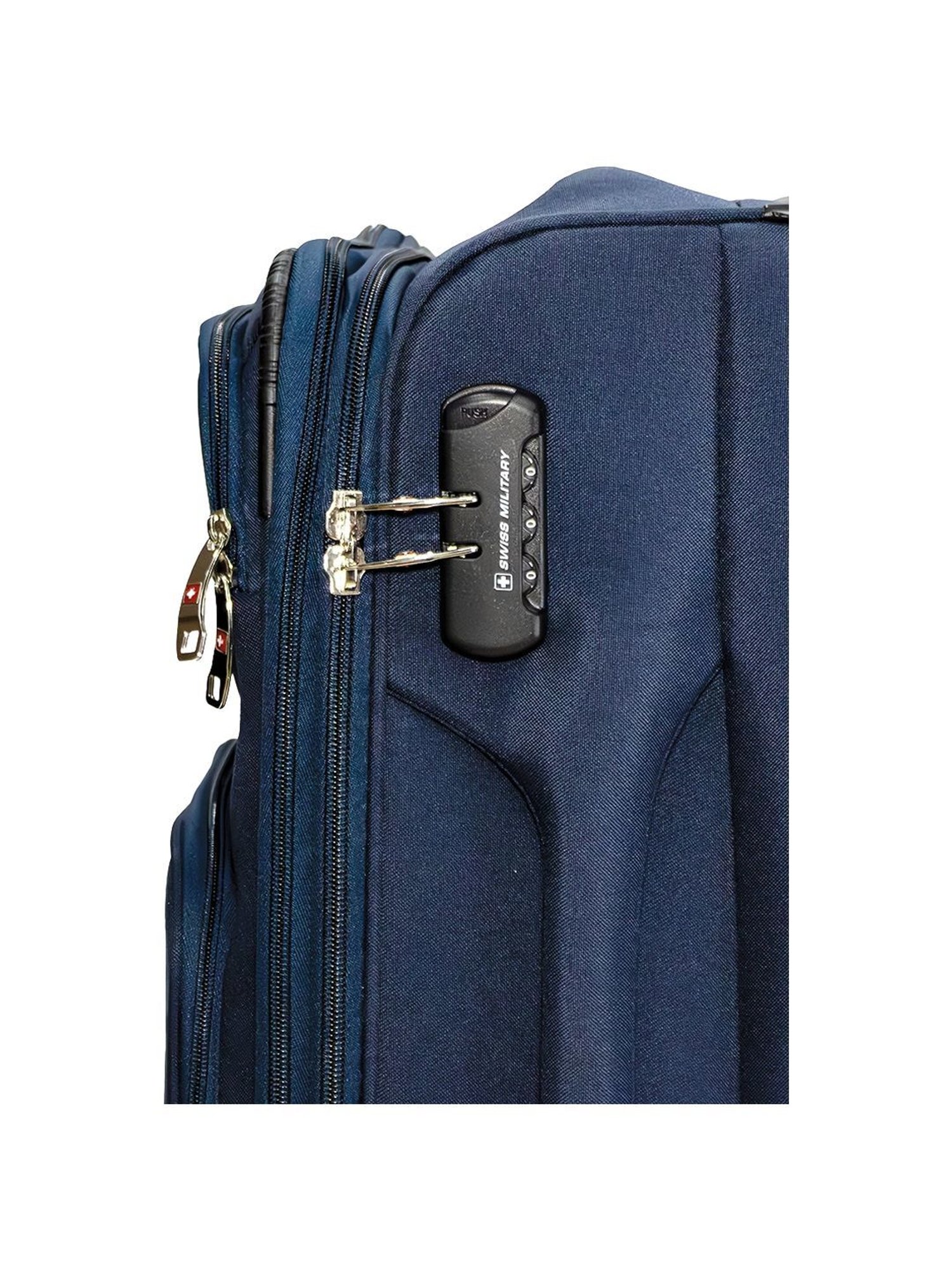 Swiss Military Navy 8 Wheels Medium Check-in Luggage