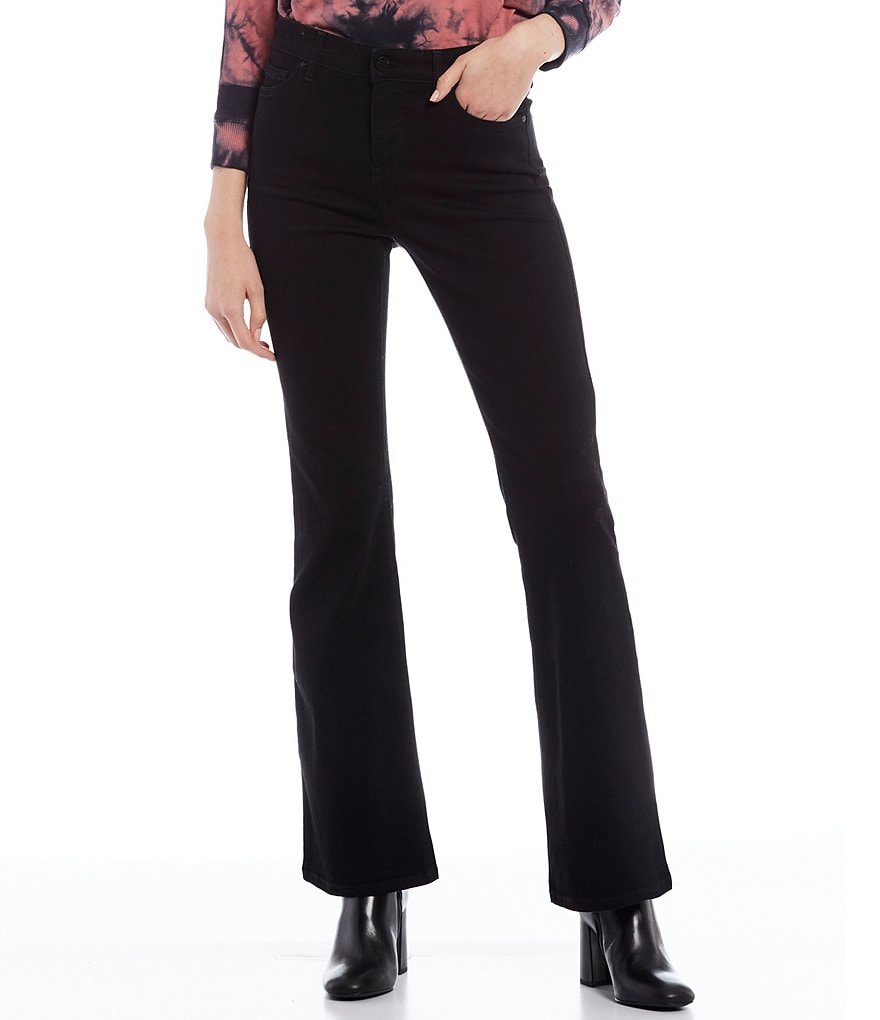 YMI Jeanswear Love Mid Rise Fray Hem Flare Jeans