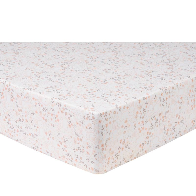 Sammy & Lou Cottontail Floral Microfiber Crib Sheet - 2pk