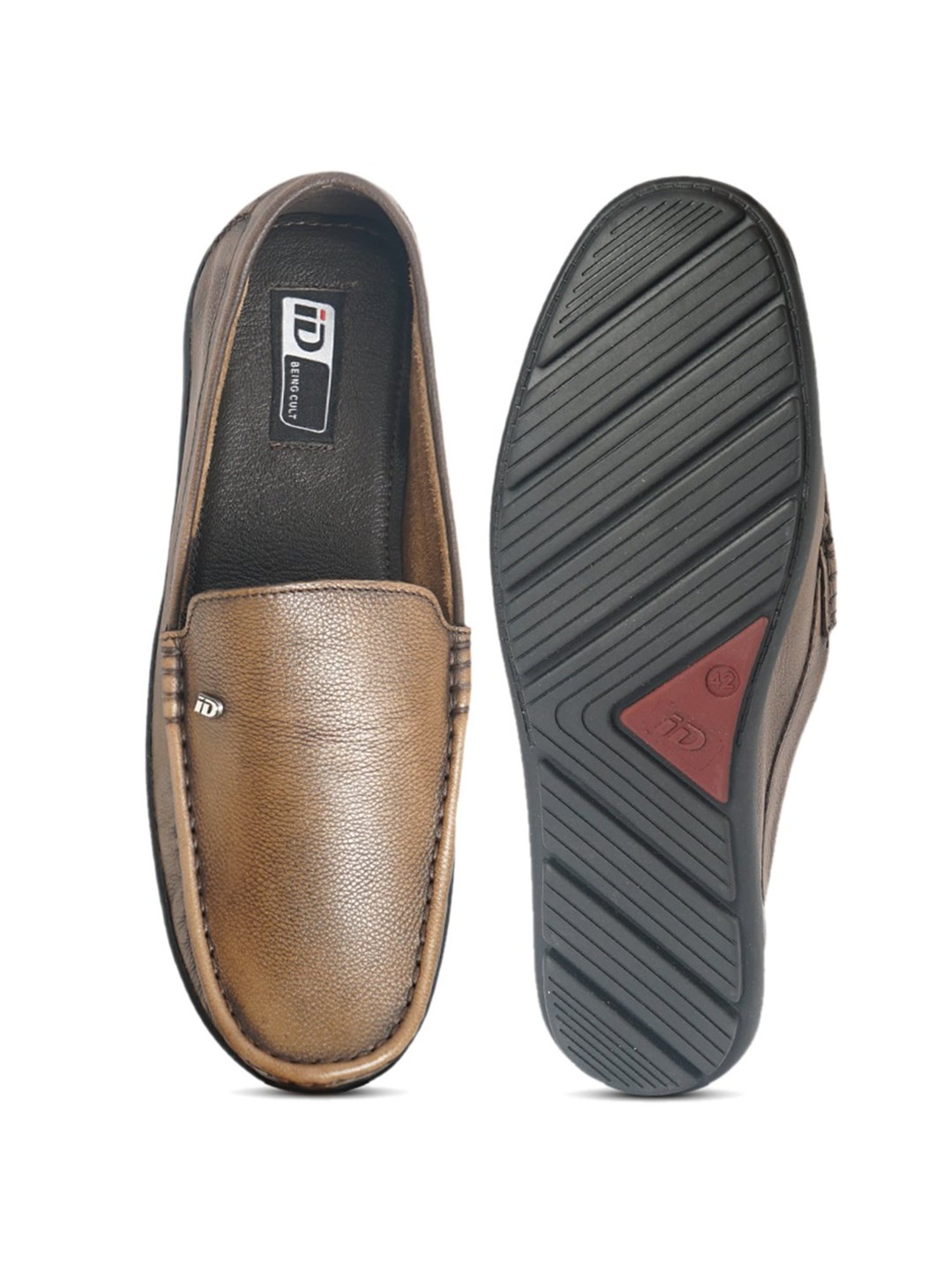 ID Men's Tan Casual Loafers