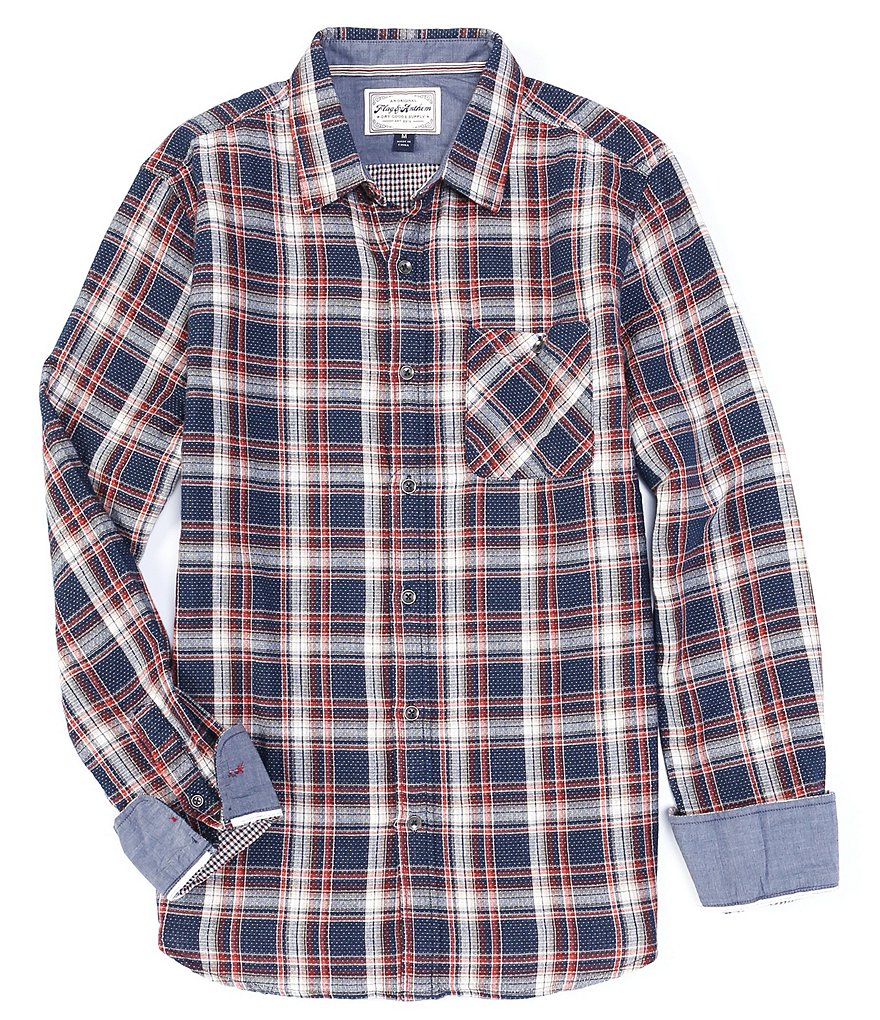 Visconti Multi-Color Polka Dot Long-Sleeve Woven Shirt