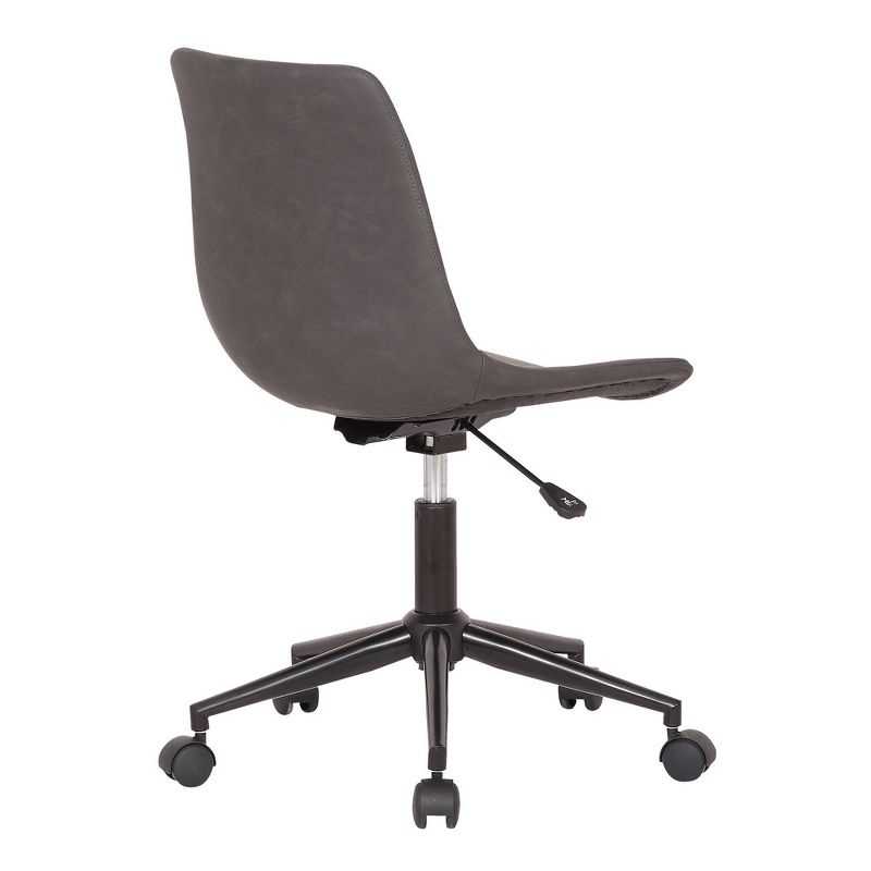 Optima Adjustable Faux Leather Task Chair Gray - Armen Living
