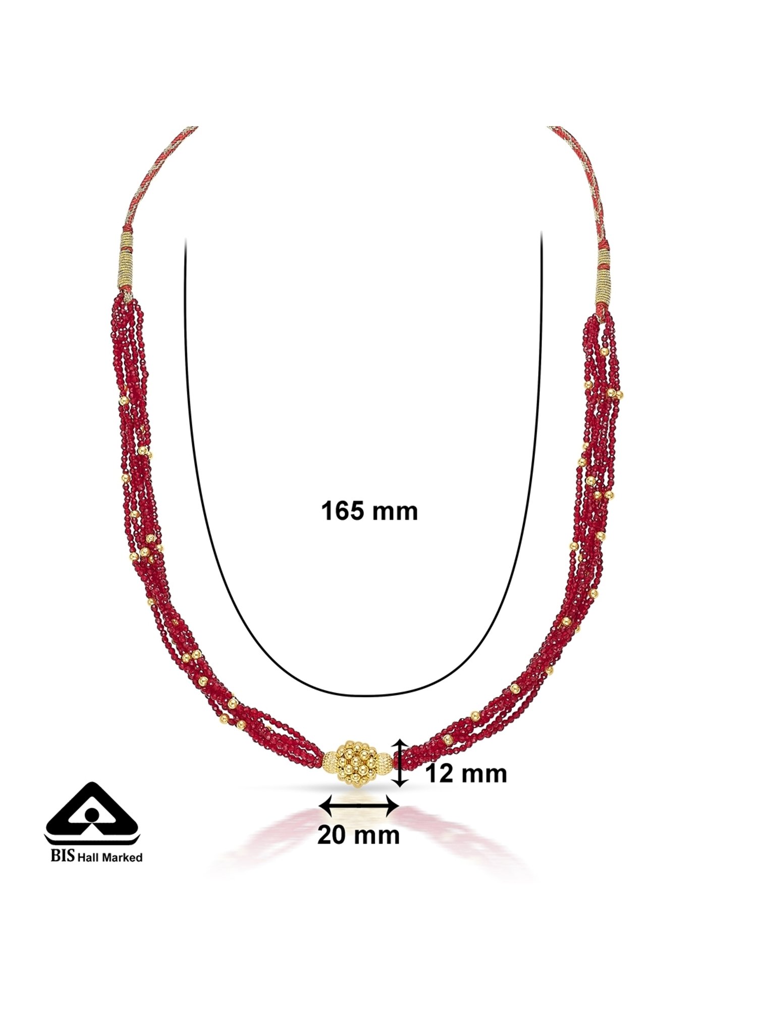 CKC Repouss&iquest; Work Rudraksha Gold Extender Neck Chain: Spiritual Elegance