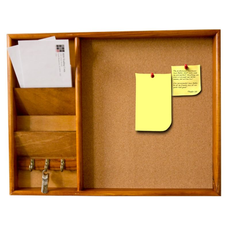 Home Basics Wall Mounted Wood Bulletin Board, Pine