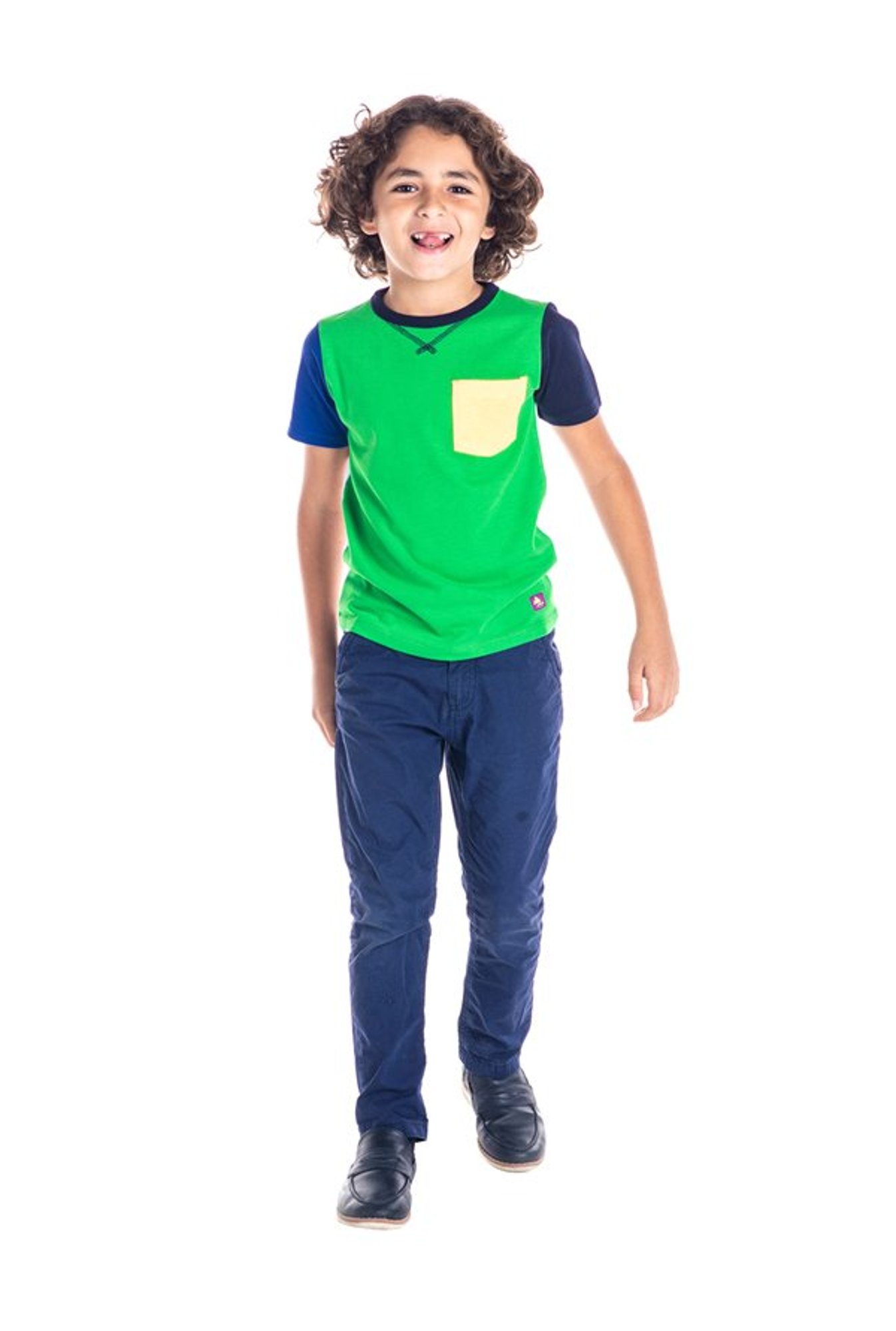 Cherry Crumble By Nitt Hyman Boys Green Cotton T-Shirt