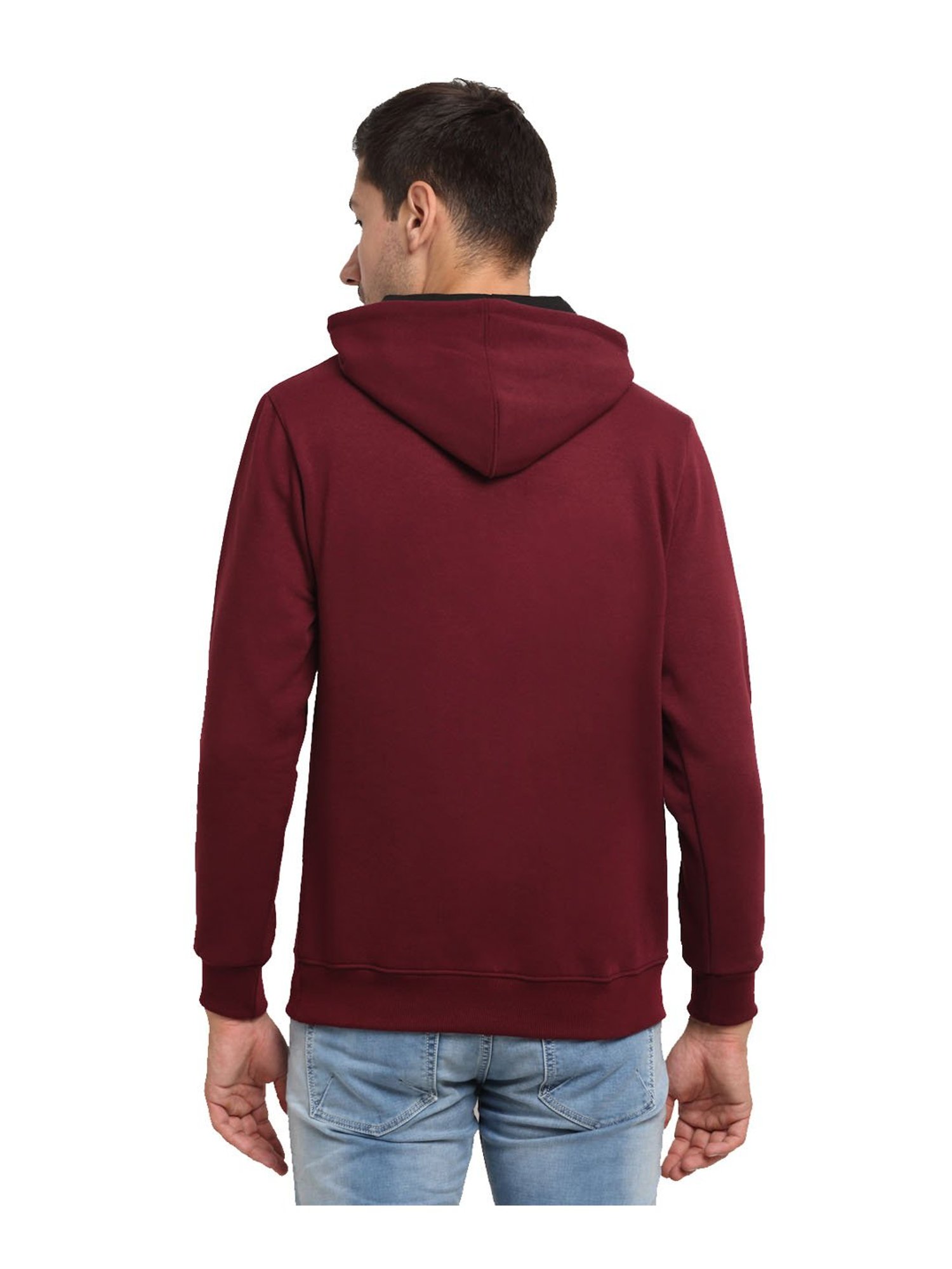Venitian- Forbidden Clothing Wine Printed Hooded Sweatshirt