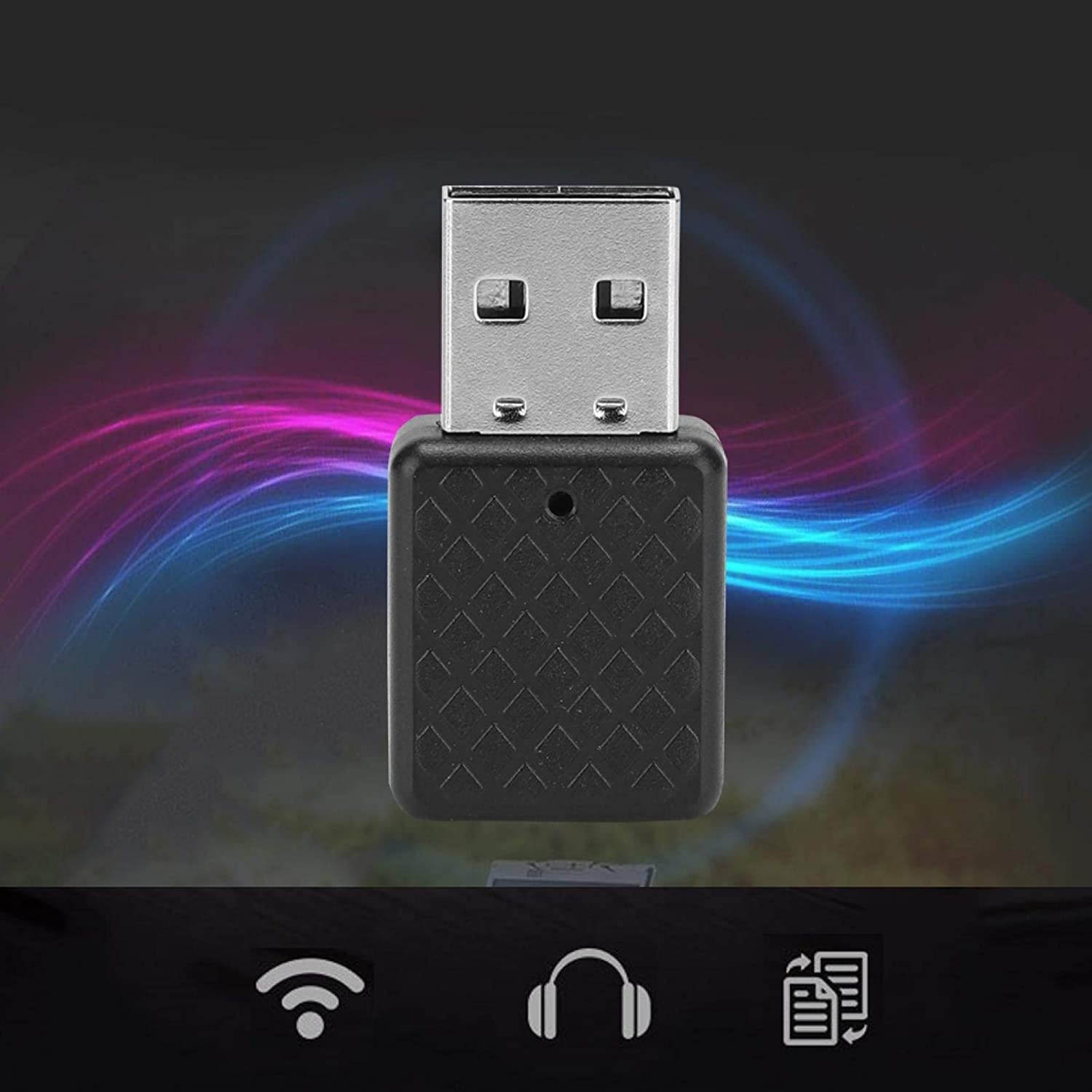 Durable Stereo Easy to Operate Bluetooth 5.0 Transmitter Portable Bluetooth 5.0 Receiver for Computer Tablet TV Phone CD Player