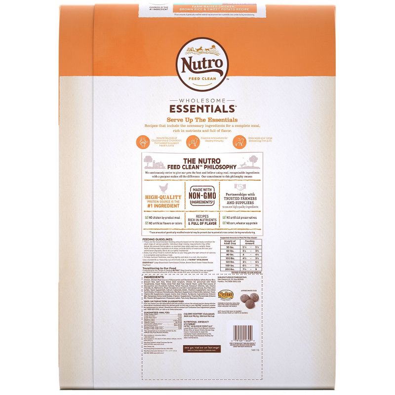Nutro Wholesome Essentials Farm-Raised Chicken, Brown Rice & Sweet Potato Recipe Large Breed Adult Dry Dog Food - 30lbs