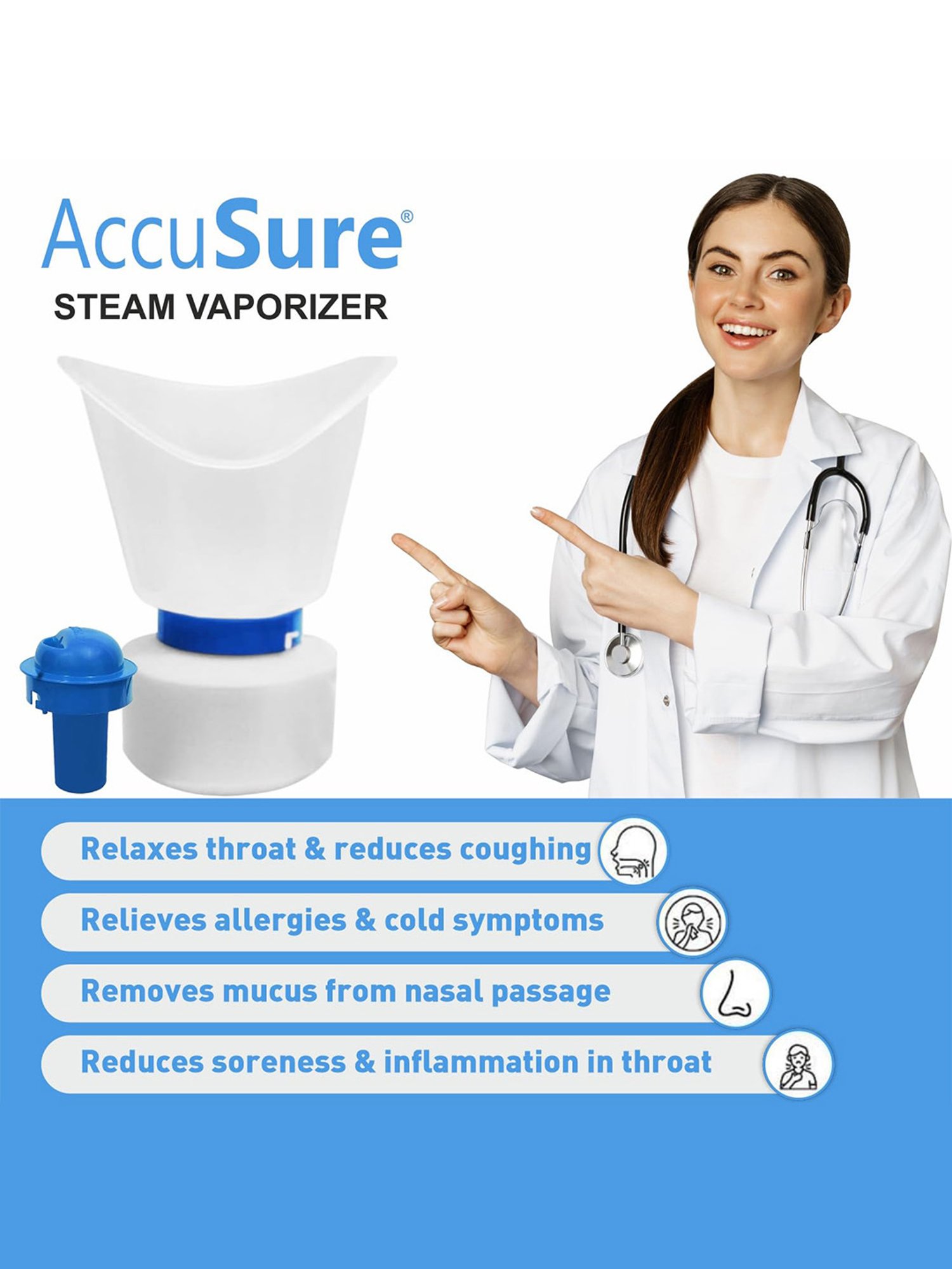 iGRiD IG1614N Compact Compressor Asthma Nebulizer (White)