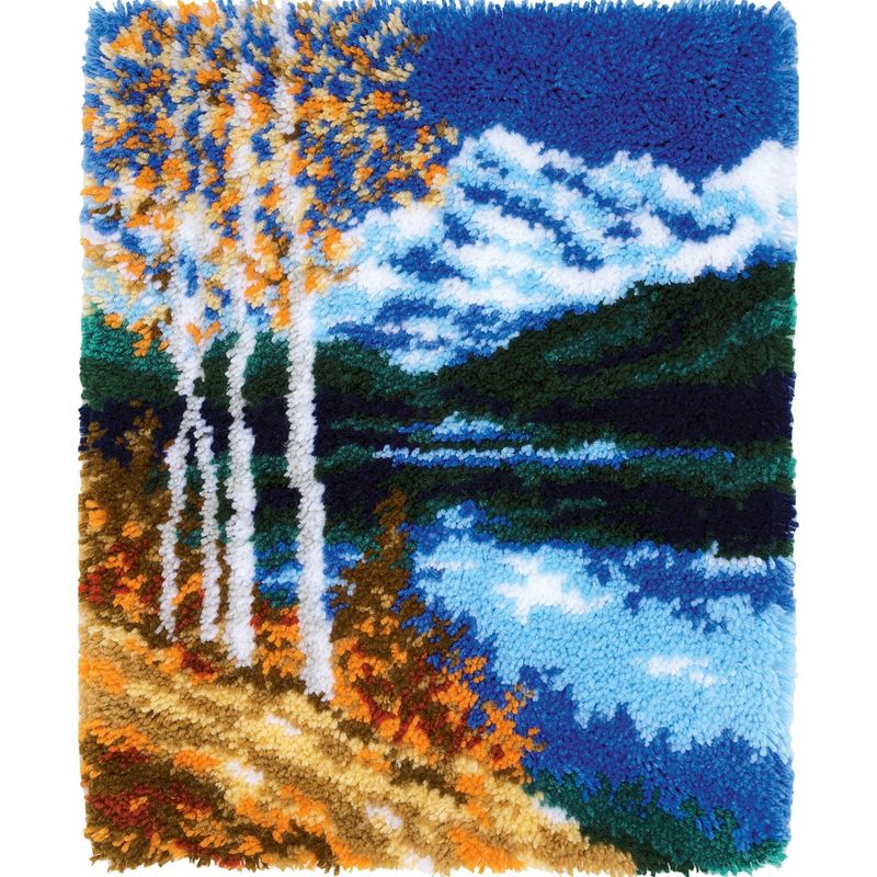 Vervaco Latch Hook Rug Kit 17.6"X22"-Birches