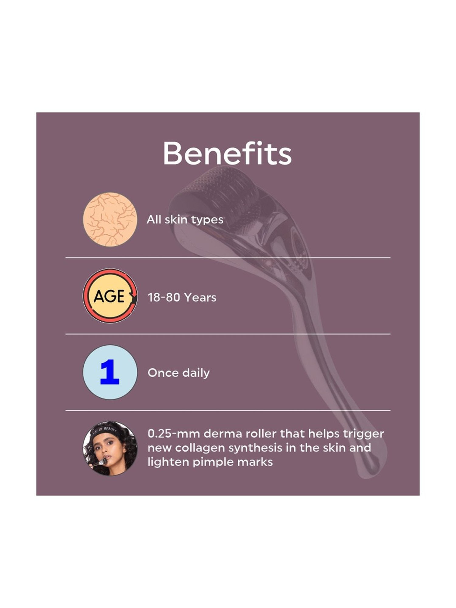 House of Beauty Derma Roller 0.25 mm - 75 gm