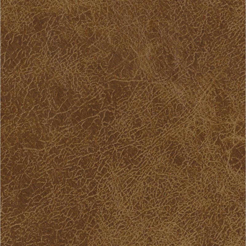 Brooklyn Large Pillowtop Ottoman Faux Leather Light Brown - HomePop