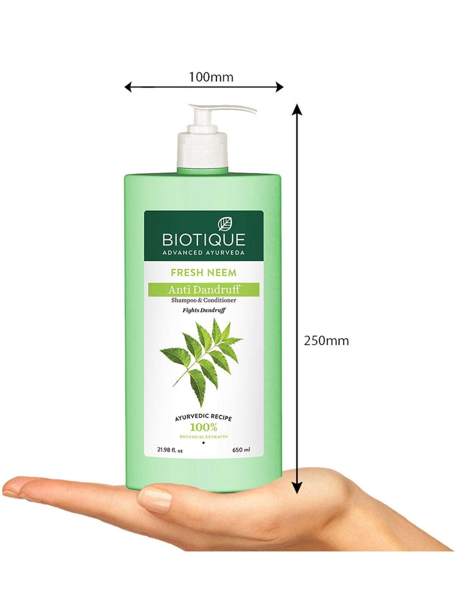 Biotique Fresh Neem Anti Dandruff Shampoo & Conditioner - 650 ml