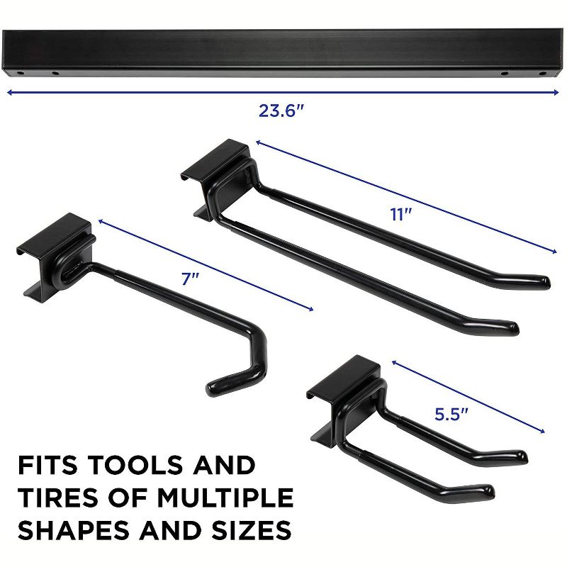 RaxGo 47 in. Wall Mounted Tool and Bike Rack - Garage Wall Shelf