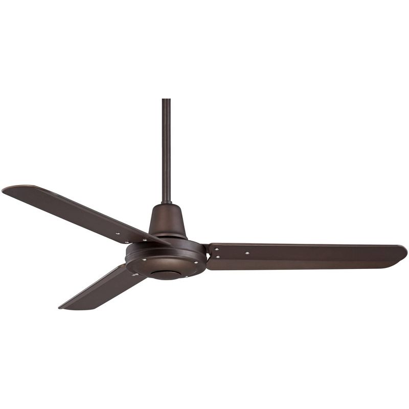 44" Casa Vieja Industrial Outdoor Ceiling Fan with Remote Control Oil Rubbed Bronze Damp Rated for Patio Porch