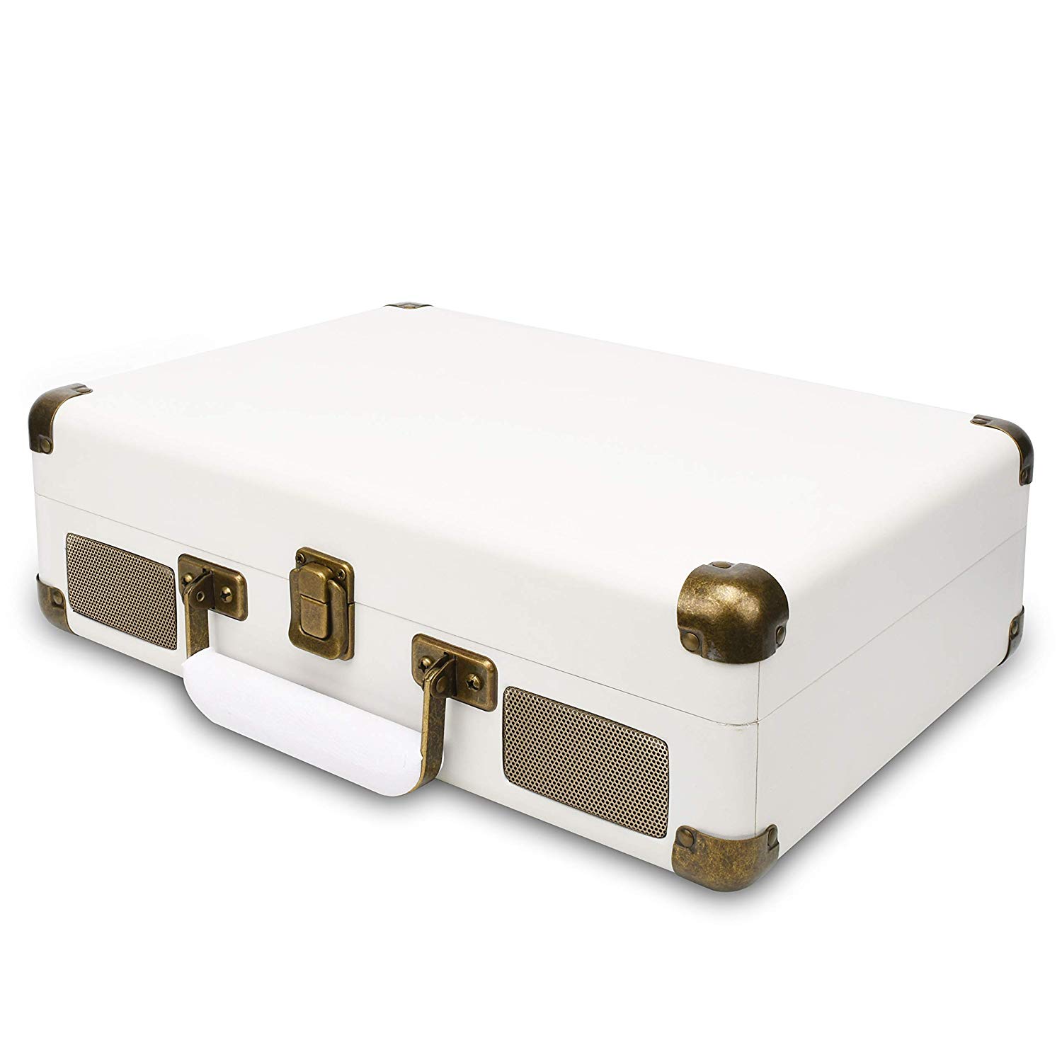 DIGITNOW Turntable Record Player 3speeds with Built-in Stereo Speakers, Supports USB / RCA Output / Headphone Jack / MP3 / Mobile Phones Music Playback,Suitcase Design(Black)