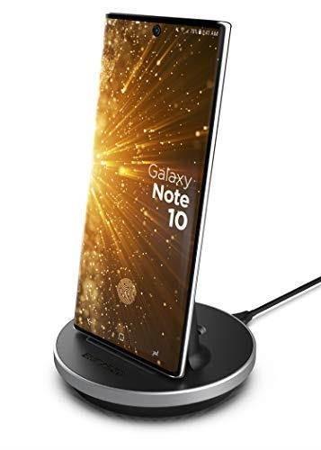 encased galaxy note 10/10 plus charger stand usb type c supports 25w fast charging desktop charging dock station for samsung note 10/10+ case friendly design ac adapter not included