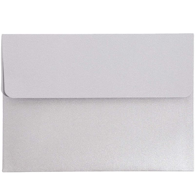 Paper Junkie 50-Pack Metallic Silver A7 Premium Self Seal Envelopes 5 x 7  for Invitation & Greeting Cards