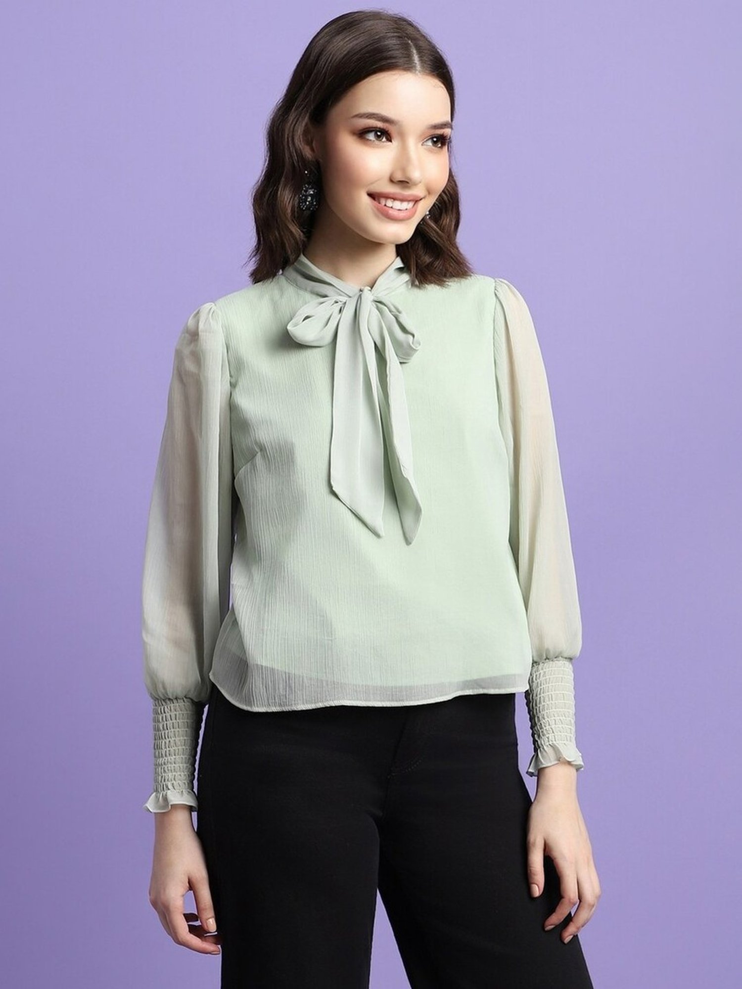 Forever 21 Green Regular Fit Top