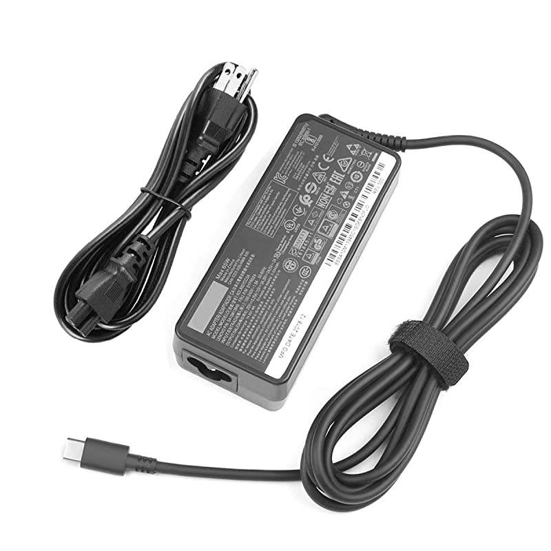 C AC Charger for Lenovo ThinkPad X1 Tablet T480 T480S T580 T580s T570 E580 E585 E480 L380 L480 L580 Yoga 370 730 73013IKB X270 X280 X380 65W Type C Power Supply Adapterr Cord