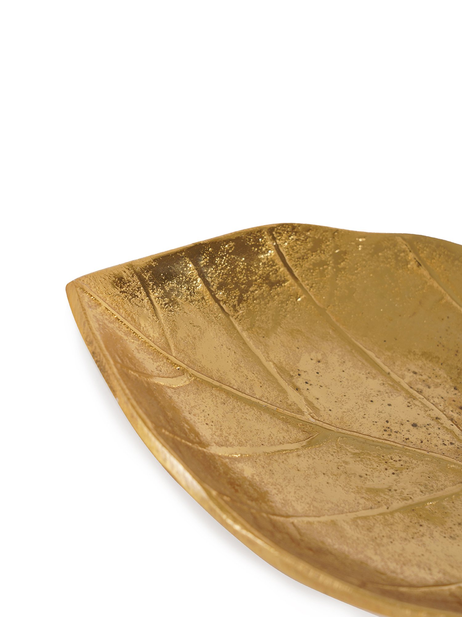 Pure Home and Living Gold Aluminium Textured Decorative Platters