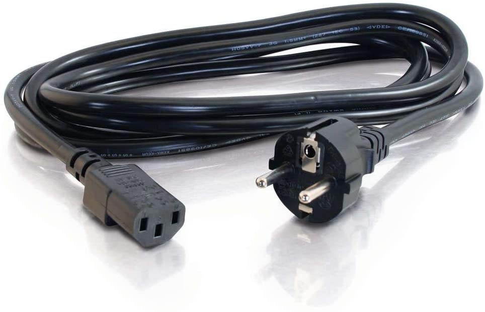 Monoprice Power Cord - 6 Feet - Black | CEE 7/7 SCHUKO (Europe) to IEC 60320 C13, 18AWG, 5A/1250W, 250V, 3-Prong