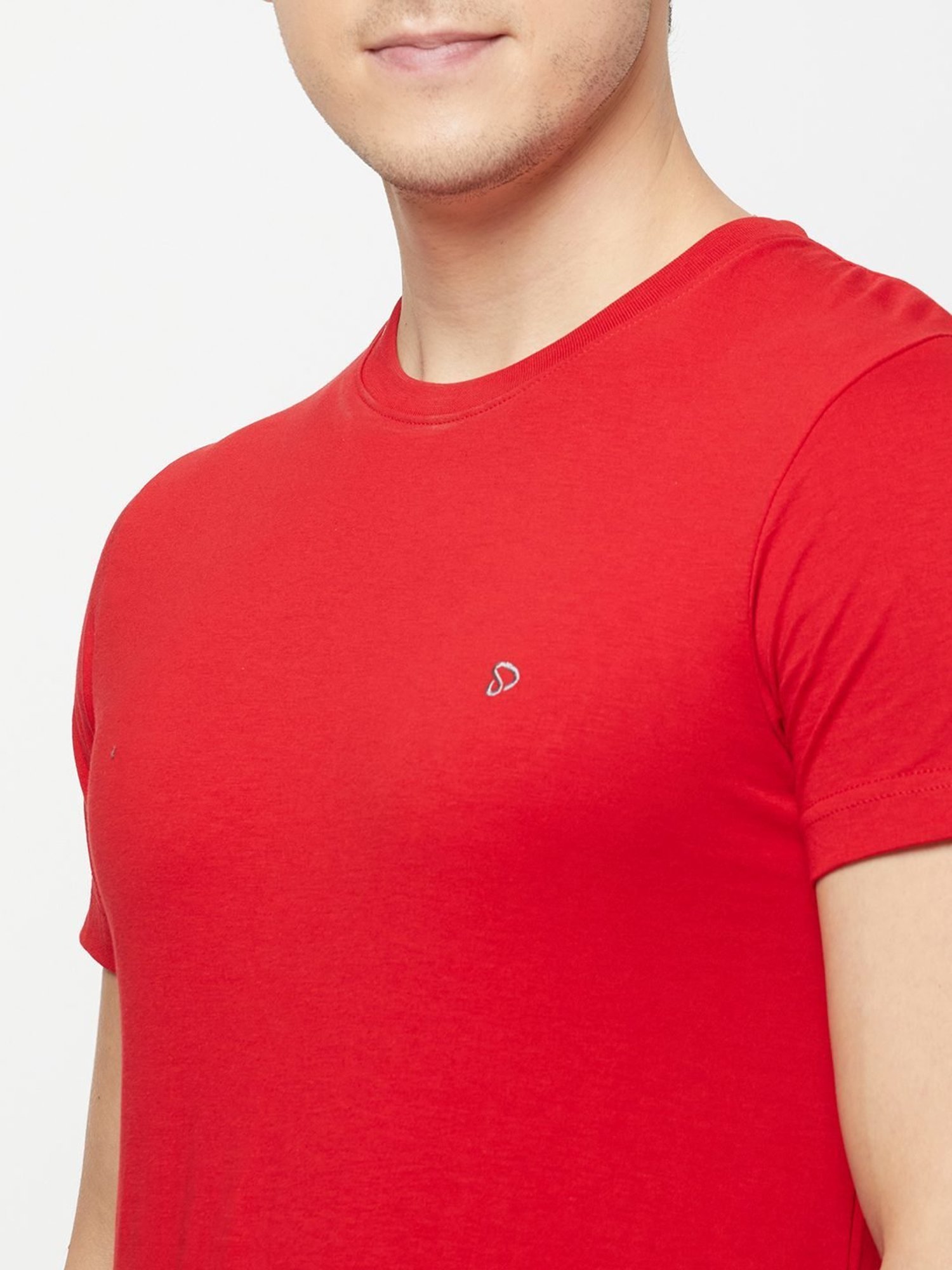 Sporto Red Regular Fit T-Shirt
