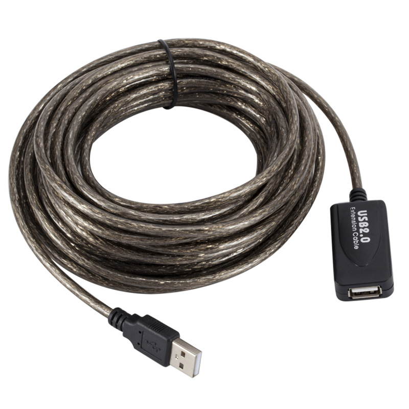 5M/16.4ft 10M/32.8ft 15M/49.2ft USB 2.0 Extension Cable USB Adapter Extension Cable Usb Extender Male to Femal Active Repeater USB Connector Cord Wire