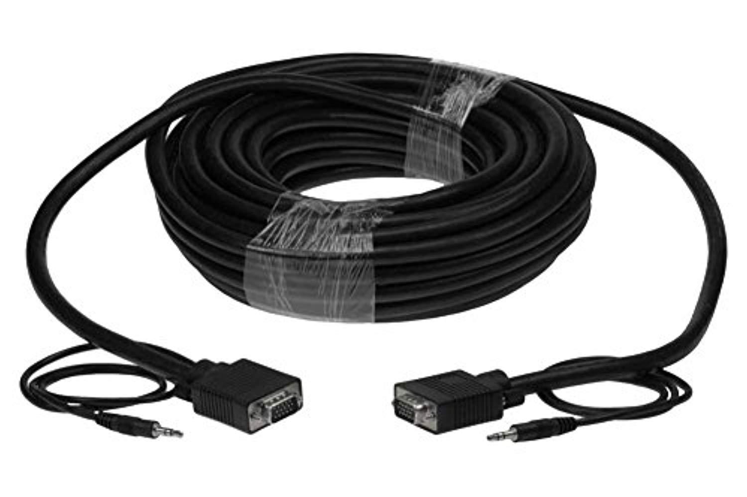 sf cable, 75ft hd15 svga + 3.5mm stereo audio m/m monitor cable