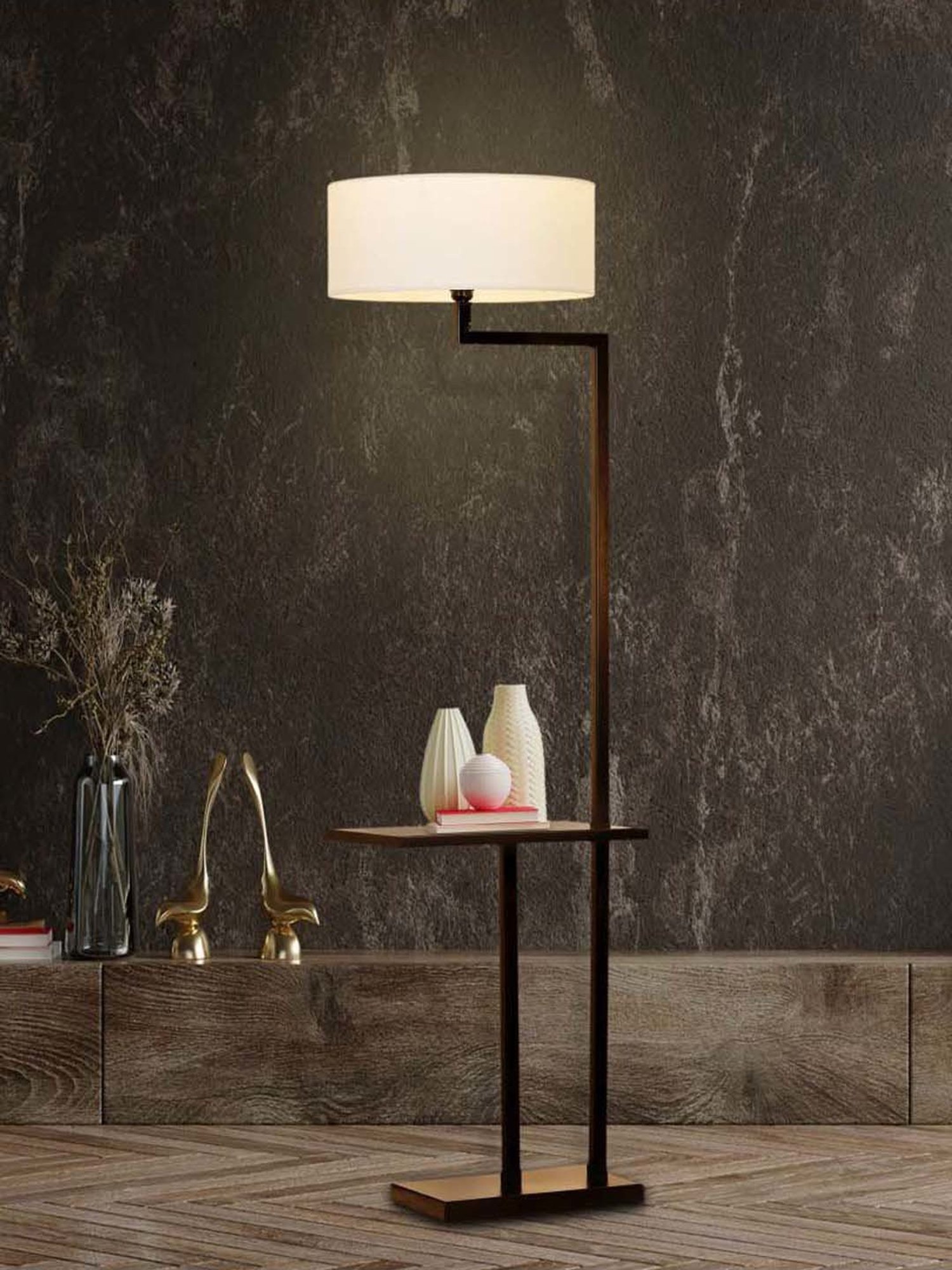 64" x 8.9" x 10.5" Smart Light Full Spectrum Floor Lamp (Includes LED Light Bulb) White - Verilux