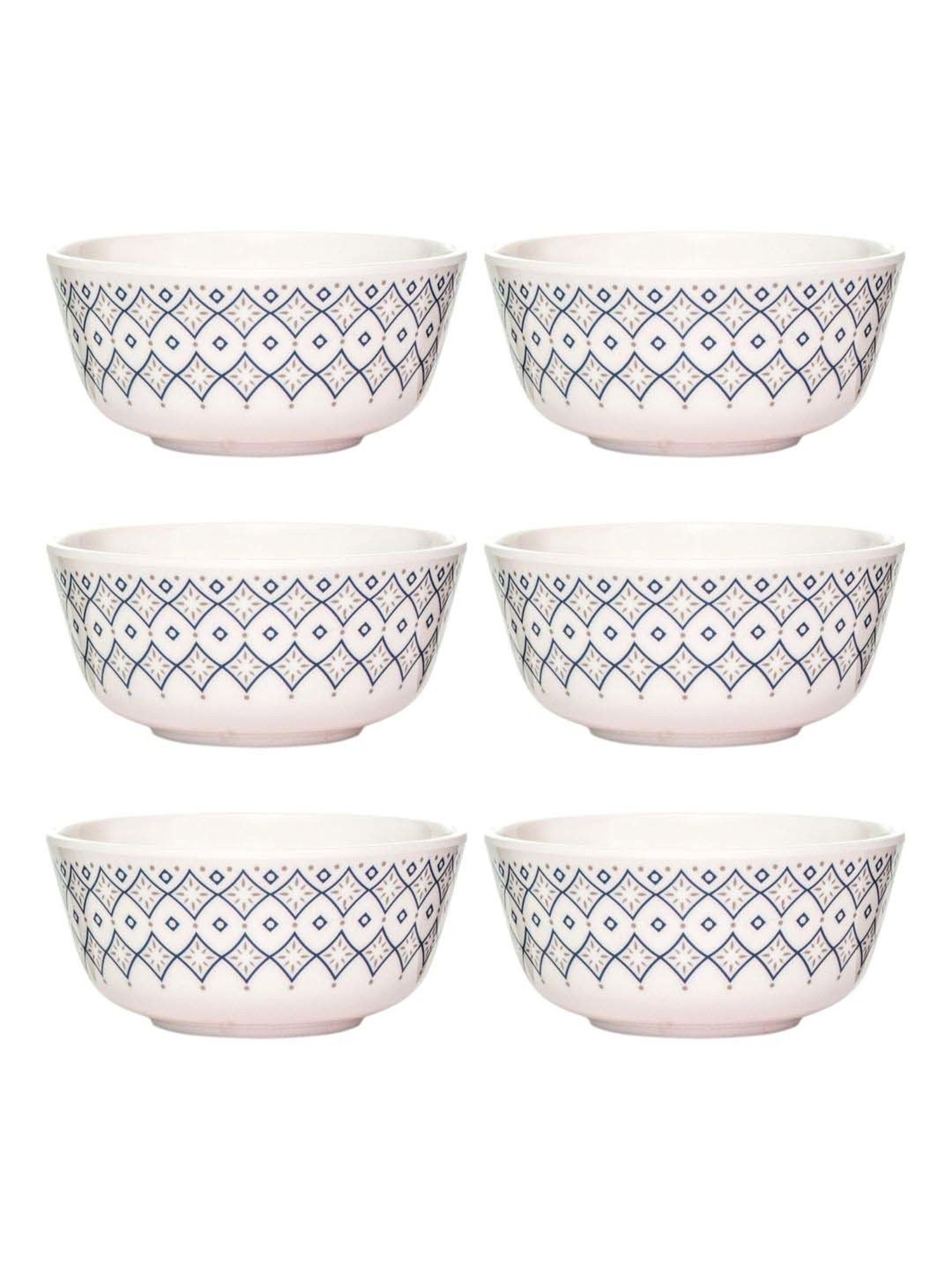 Servewell Shalimar Melamine 10.5 cm Veg Bowl (0.24 L) - Set of 6